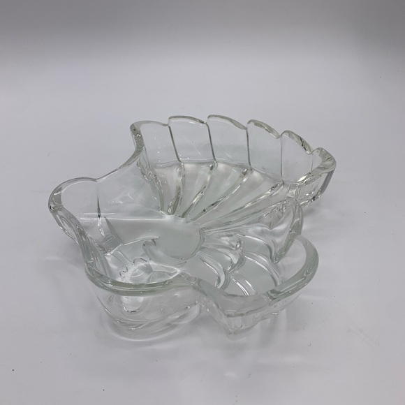 MIKASA Christmas Archangel Clear Frosted Crystal Glass Candy Nut Trinket Dish - Picture 7 of 13